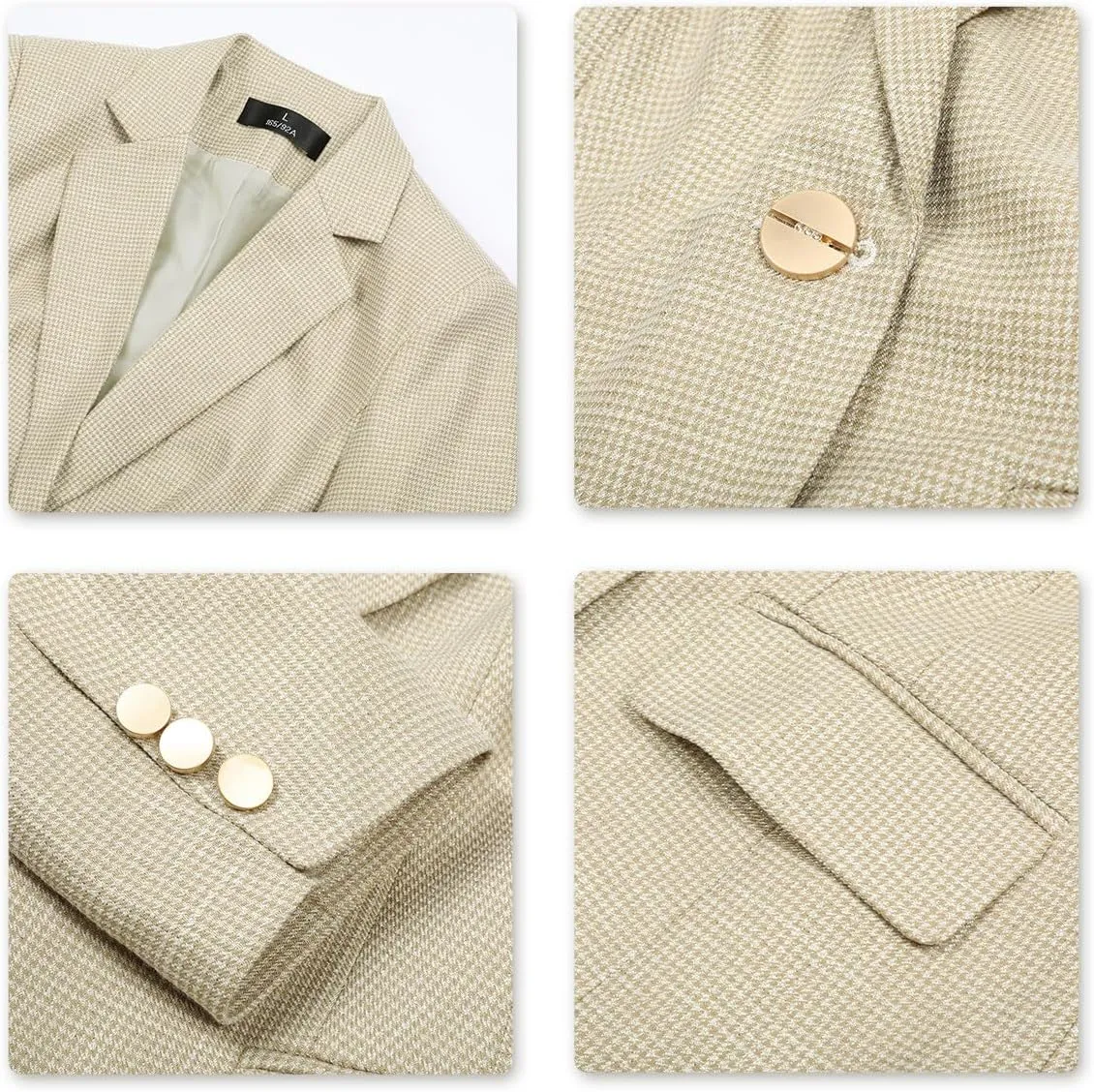 YUNCLOS Women's 2 Piece Office Work Suit Set One Button Blazer and Pants