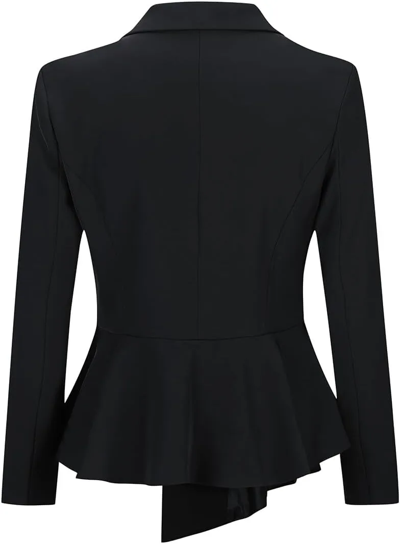 YUNCLOS Women's Double Breasted 2 Piece Suit Set 2 Button Blazer Jacket and Pants