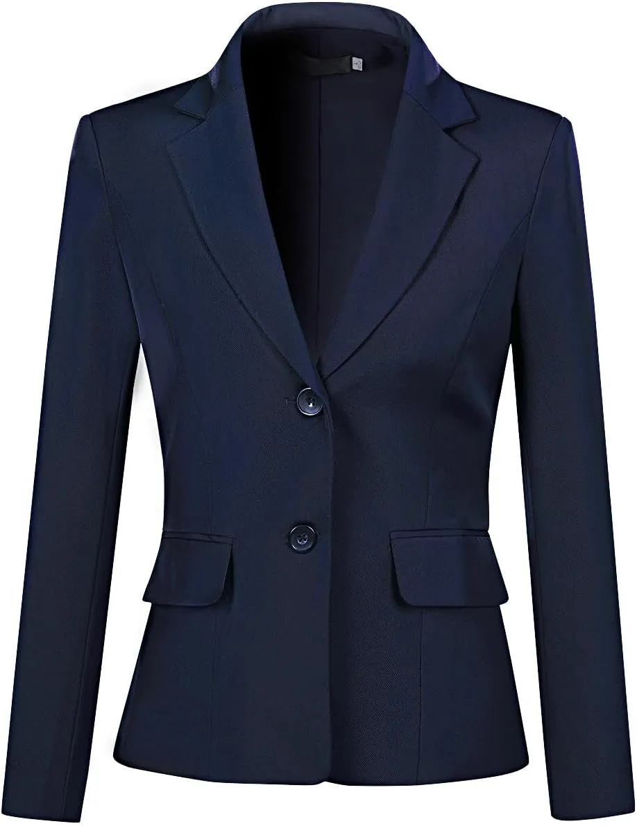 YYNUDA Women's Business 2 Piece Office Work Suit Set Single Breasted Solid Blazer Jacket and Pants