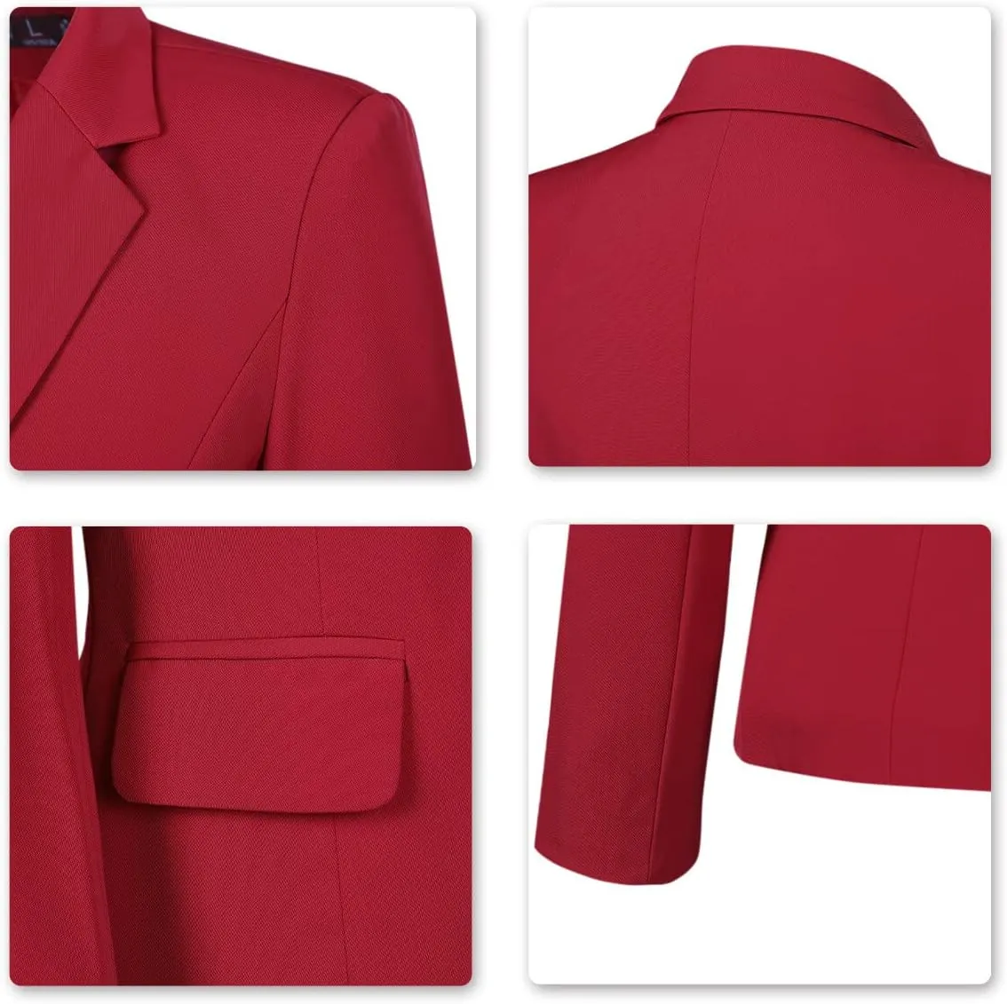 YYNUDA Women's Business 2 Piece Office Work Suit Set Single Breasted Solid Blazer Jacket and Pants
