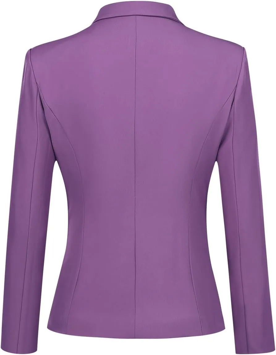 YYNUDA Women's Business 2 Piece Office Work Suit Set Single Breasted Solid Blazer Jacket and Pants