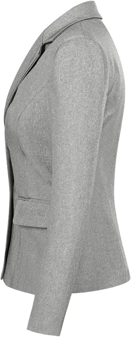 YYNUDA Women's Business 2 Piece Office Work Suit Set Single Breasted Solid Blazer Jacket and Pants