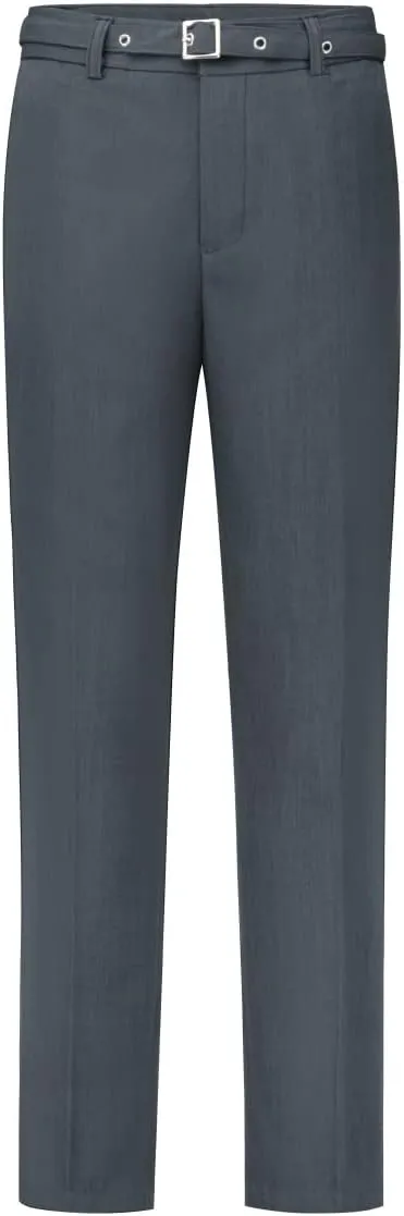 YYNUDA Women's Formal Suit Set Business Solid Double Breast Button Short Sleeve Blazer and Pants with Belt