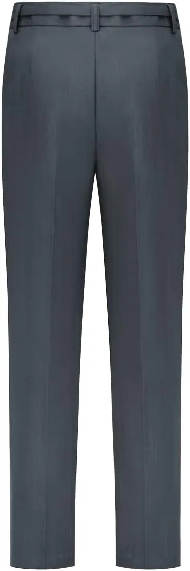 YYNUDA Women's Formal Suit Set Business Solid Double Breast Button Short Sleeve Blazer and Pants with Belt