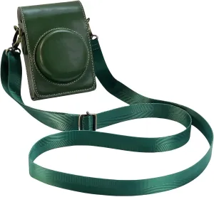 ZV-1F Case,Camera Case for Sony ZV-1F/ ZV-1 II/ZV-1M2 Digital Camera,Digital camera PU leather storage bag with removable shoulder strap. (Vertical, green)